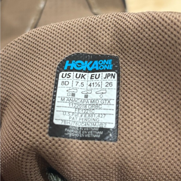 HOKA Anacapa MID GTX Men Size 8D - Picture 2 of 6